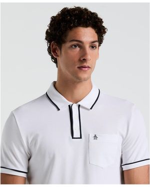 Original Penguin Tailored Fit Short Sleeve Polo Shirt - White