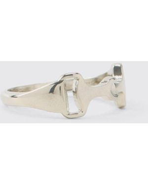 BoohooMAN Notch Ring - Metallic