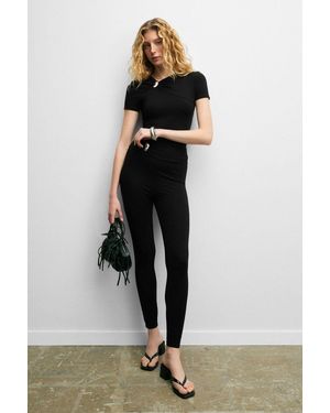 Grimelange Close-Fit Pull-On Leggings - Black