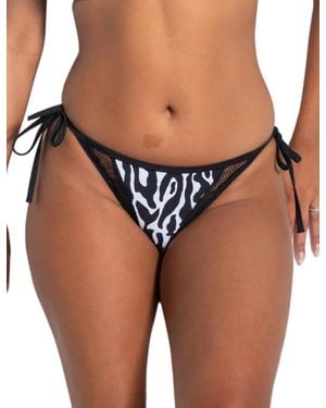 Pour Moi 30018 Glamazon High Leg Tie Side Bikini Brief - Blue