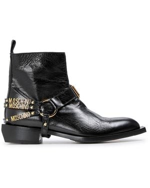 Moschino Biker Boots - Black