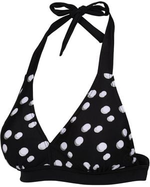 Regatta Flavia Polka Dot Triangle Bikini Top - Black