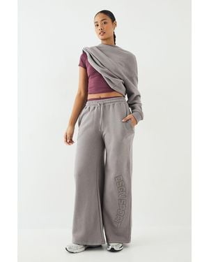 DSGN Studio Self Fabric Applique Wide Leg Jogger - Grey