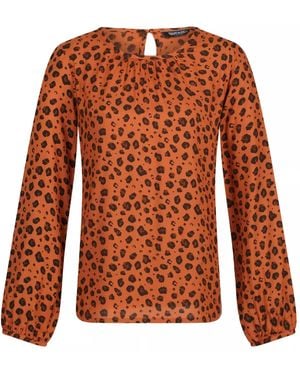 Regatta Ladies Hadria Animal Print Blouse (Copper Almond) - Orange