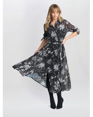 Gina Bacconi Adrienne Shirt Dress - White