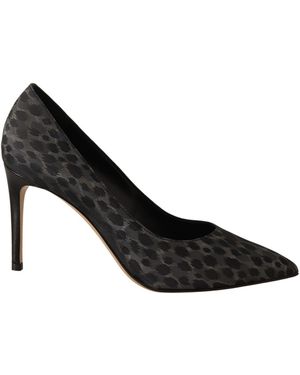 Sofia Leopardprint Hakken Pumps Met Puntige Neus - Zwart