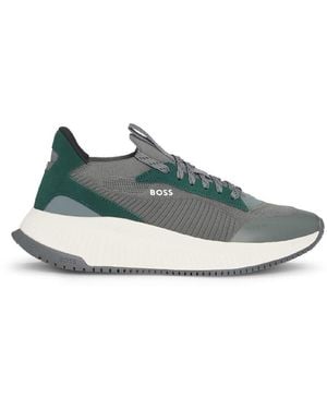BOSS Ttnm Evo Trainers With Signature Detailing - Green