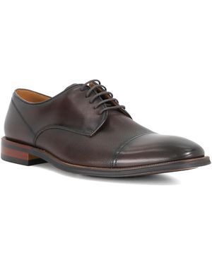Dune Stones Leather Toe Cap Derby - Brown