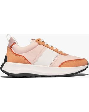 Fitflop F-Mode Flow Trainers Peachy/Clay Mix - Pink