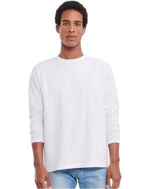 Russell Adult Plain Classic Long-Sleeved T-Shirt - White