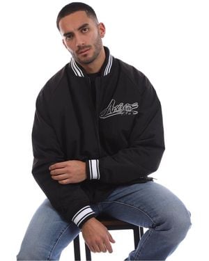 Avirex Hamiltons Ribbed Cuff Zipped Pocket Bomber Jacket - Black