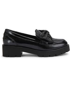 KG by Kurt Geiger Maple Jewel Bow Loafers - Black
