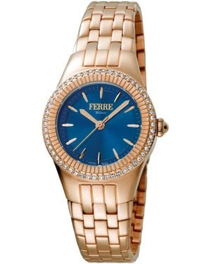Ferré Fm1L089M0081 Dark Dial Stainless Steel Watch - Blue