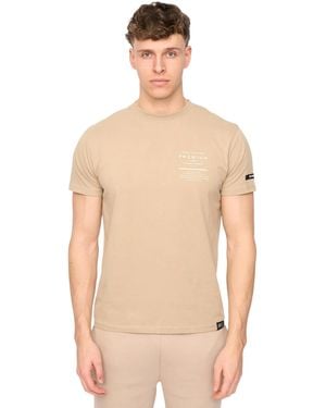 Duck and Cover Rayland Cotton T-Shirt - Natural
