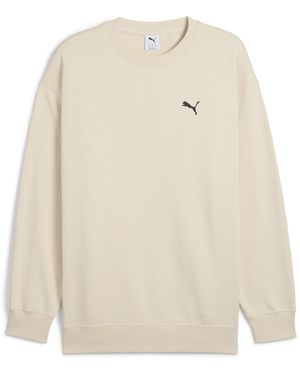 PUMA Wardrobe Ess Relaxed Crew Top - White