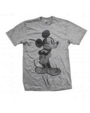 Disney Adult Mickey Mouse Sketch T-Shirt - Grey