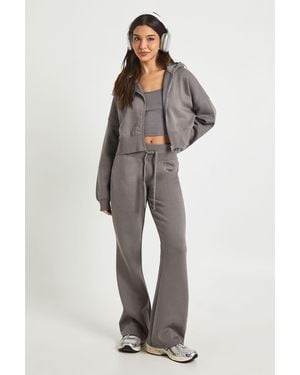 Boohoo Shrunken Flared Jogger 3 Piece Tracksuit - Multicolour