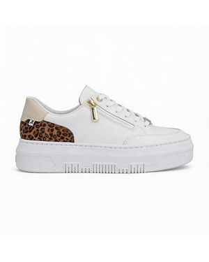 Rieker Enya Court Trainers Multi Leather - White