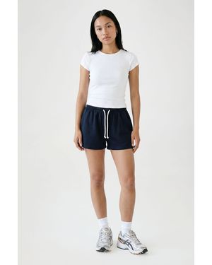 Boohoo Loose Fit Contrast Drawcord Sweat Short - Blue