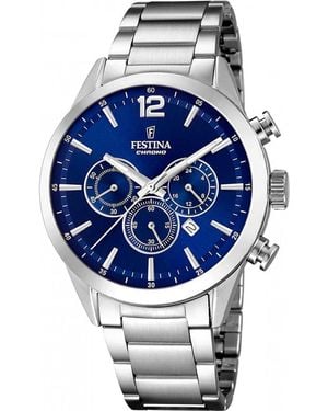 Festina F20343-7 Timeless Chronograph Watch - Grey