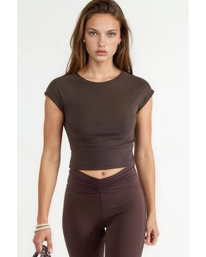 Busem Cropped Modal Cotton Blend Sleeveless Top - Black