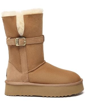 EverAu Australia Ever Au Brush 3-Way Style Platform Mid Boots - Brown