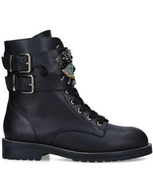 Kurt Geiger Leather Sutton Eye Boots - Blue