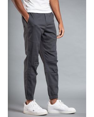 Tokyo Laundry Belted Cotton Cargo Trousers - Grey