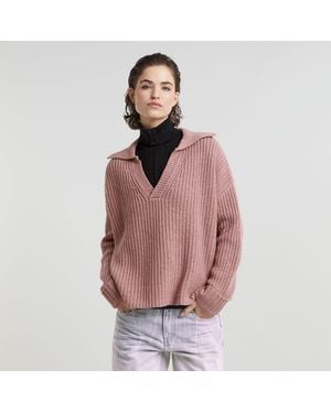 G-Star Heavy Knitted Loose Polo - Multicolour