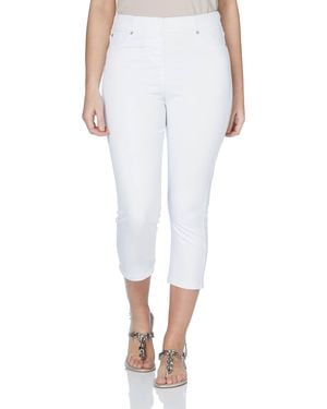 Roman Cropped Stretch Denim Jegging - White