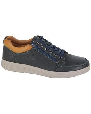Route 21 R21 Ridgeway Leather Trainers - Blue