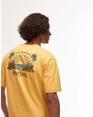 Parlez Occasus Motif Back Detail T-Shirt - Yellow