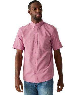 Regatta Loran Lightweight Short Sleeve Shirt - Red