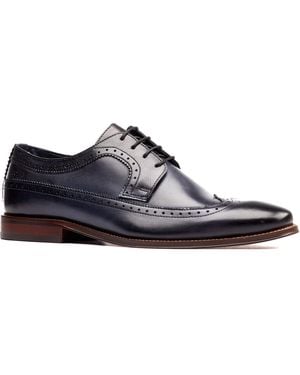 Base London Havisham Leather Derby Shoes - Blue