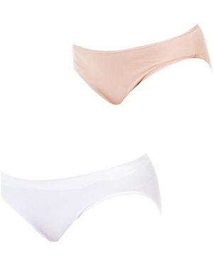 DIM Pack-2 Knickers Body Mouv Low Waist D05Dw - White