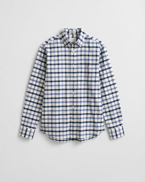 GANT Regular Fit Oxford Check Shirt - Blue