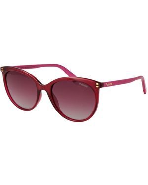 Polaroid Purple Plastic Sunglasses - Red