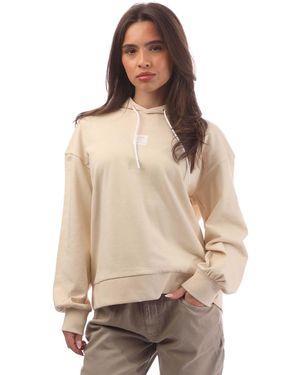 Timberland Stack Logo Hoody Voor In Naturel