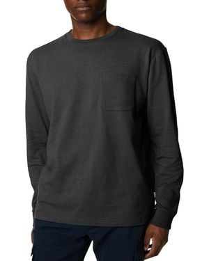 Marks & Spencer M&S Long Sleeve T Shirt Pure Soft Cotton Crew Neck Oversized Fit Winter Tee - Black