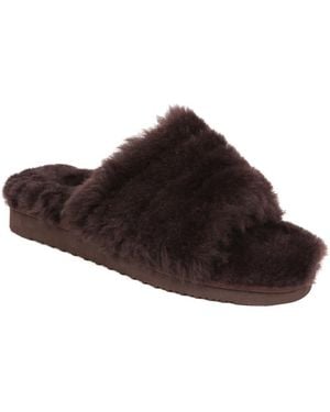 Jones Bootmaker Falonda Faux-Fur Slippers - Brown