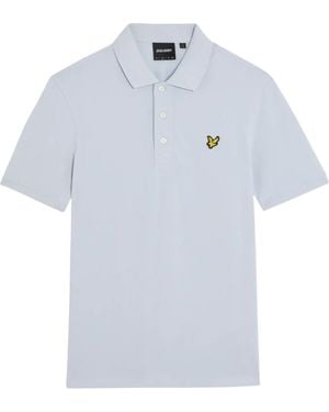 Lyle & Scott Polo Shirt Short Sleeve Summer Golf Tee Cotton Jersey Sports - Blue
