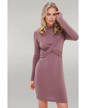 TOPSHOP Plum Wrapover Dress - Purple