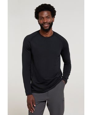Mountain Warehouse 'Vermont' Thermal Base Layer Top Breathable Skiing Hiking Tee - Blue