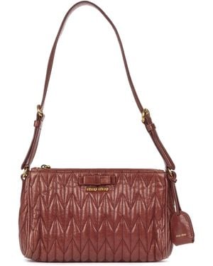 Miu Miu Small Crossbody Besace Shoulder Bag - Red