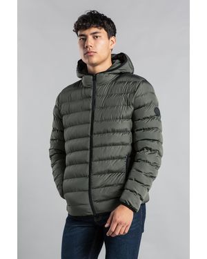 Tokyo Laundry Padded Hooded Jacket With Full Zip - Grey