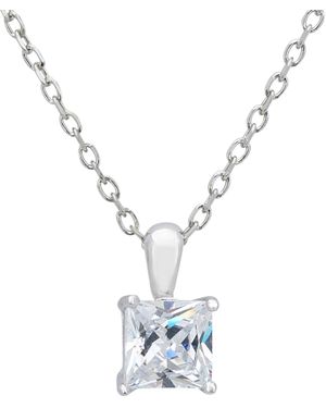 LÁTELITA London Ever After Solitaire Pendant Necklace Sterling - White
