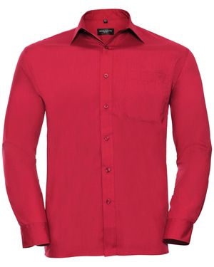 Russell Collection Long Sleeve Shirt (Classic) - Red