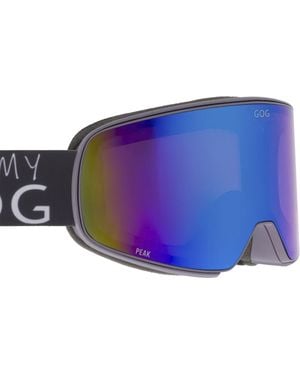 G.O.D Eyewear Peak Uv400 Ski Snowboard Goggles With Hdx Contrast Anti-Fog Mirror Lens - Blue