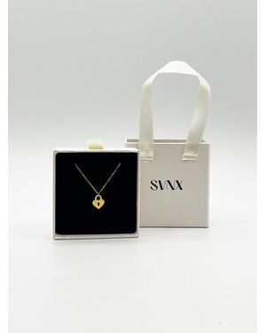 SVNX Heart Keyhole Necklace - White