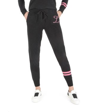 Crown of Edinburgh Cashmere Track Trousers Morningside L - Black